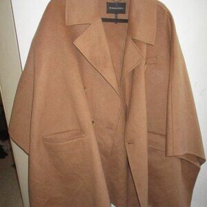 BCBGmaxazria modern Wool Blend Poncho Capelet in Camel - M/L
